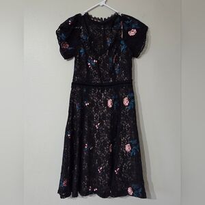 Ivanka Trump Sequin Embellished Black Off Shoulder Dress Size 10